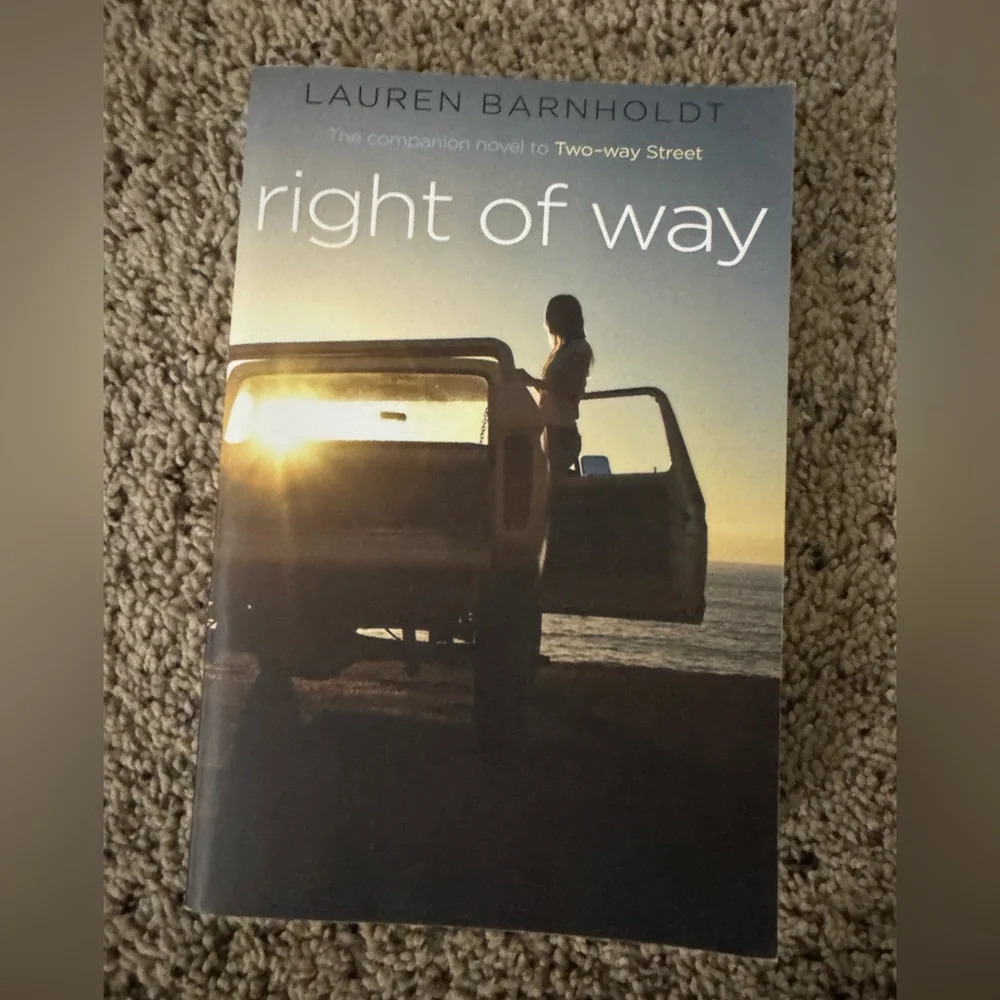 Right of Way by Lauren Barnholdt paperback book